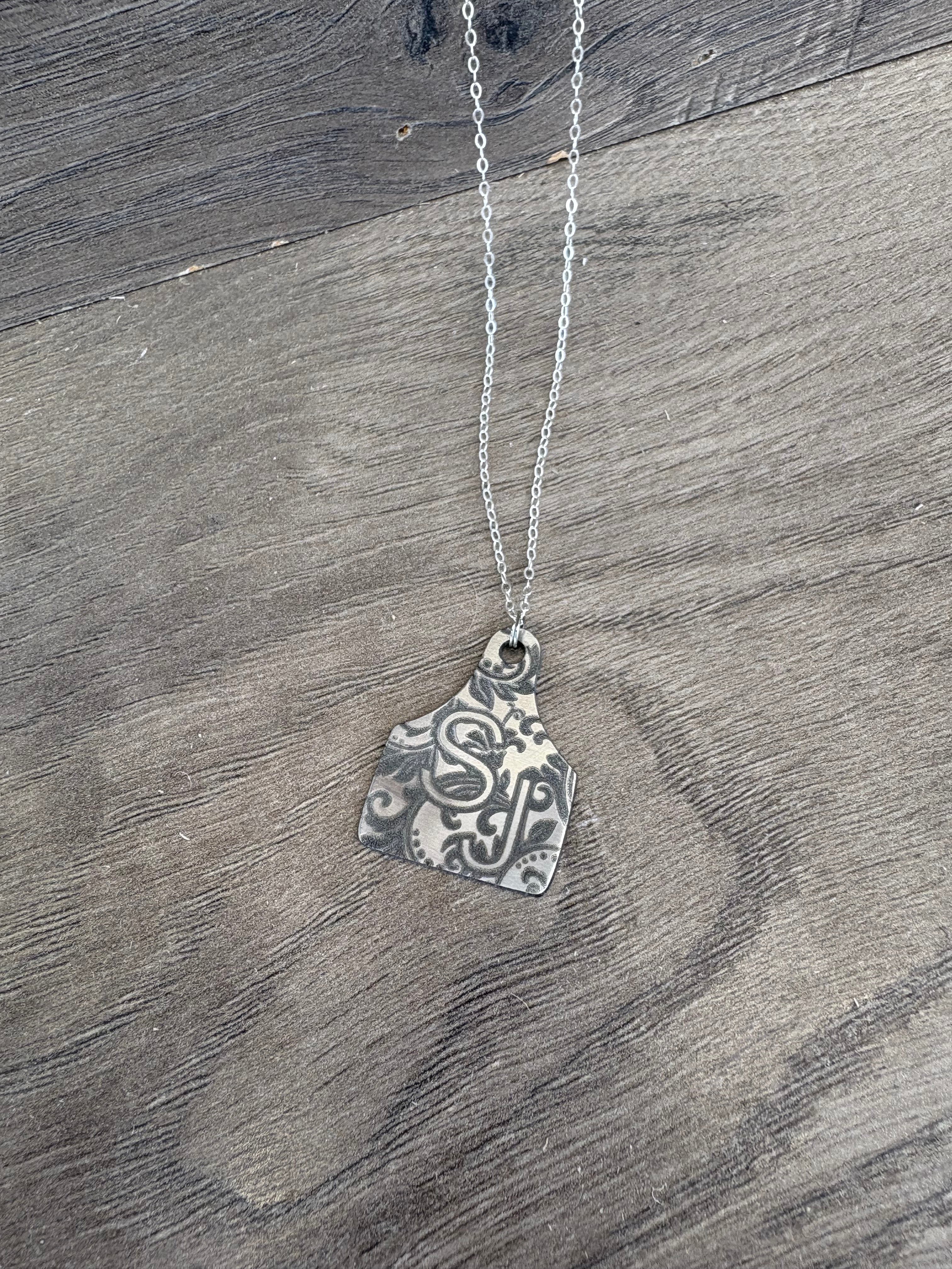 Custom Brand Ear Tag Necklace