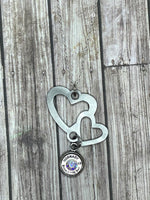 Double Heart Bullet Necklace