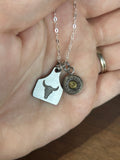 Custom Brand/Initials ear tag necklace
