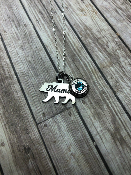 Mama Bear Necklace with Bullet