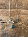 Double Antler Bullet Necklace